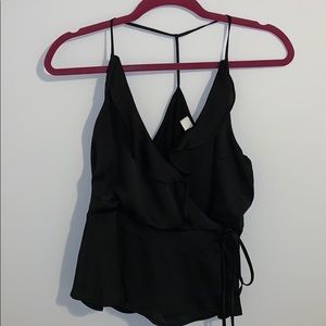 ASTR tie front wrap top